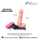 Arnes Vibrador con Gemidos Piel - Imagen 2