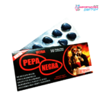 La imagen representa una caja de potenciador Pepa Negra