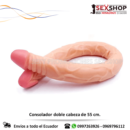 Consolador Realista Doble Cabeza Piel - Imagen 3