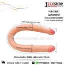 Consolador Realista Doble Cabeza Piel - Imagen 2