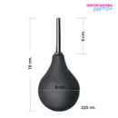 La imagen describe las medidas de la ducha pera para limpieza anal