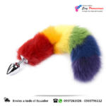 Plug Cola de Zorra Acero Inoxidable Multicolor