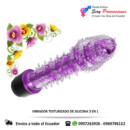 Vibrador Silicona Texturizado 3 en 1 - Imagen 3
