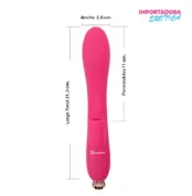 La imagen describe un vibrador selena con succionador de clítoris