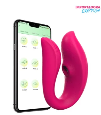 La imagen representa un vibrador con control app tamy