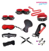 La imagen representa un Kit Bondage bdsm de 10 piezas Tesy